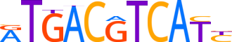 ATF7.H14CORE.0.PSM.A reverse-complement motif logo (ATF7 gene, ATF7_HUMAN protein)