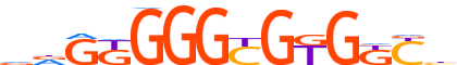 KLF9.H14CORE.0.P.B motif logo (KLF9 gene, KLF9_HUMAN protein)