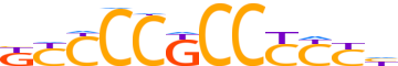 SP2.H14CORE.0.P.D reverse-complement motif logo (SP2 gene, SP2_HUMAN protein)