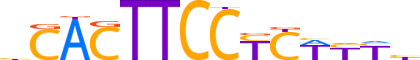 SPI1.H14CORE.0.P.B reverse-complement motif logo (SPI1 gene, SPI1_HUMAN protein)