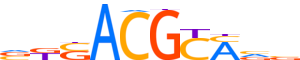 GMEB1.H14INVITRO.0.P.C reverse-complement motif logo (GMEB1 gene, GMEB1_HUMAN protein)