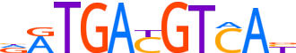 ATF2.H14INVIVO.0.PSM.A motif logo (ATF2 gene, ATF2_HUMAN protein)