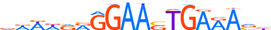 IRF4.H14INVIVO.0.P.B motif logo (IRF4 gene, IRF4_HUMAN protein)