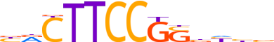 ELF1.H14RSNP.0.PSM.A reverse-complement motif logo (ELF1 gene, ELF1_HUMAN protein)